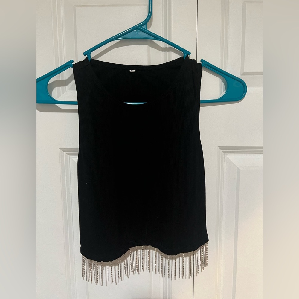 Rhinestone crop tanktop